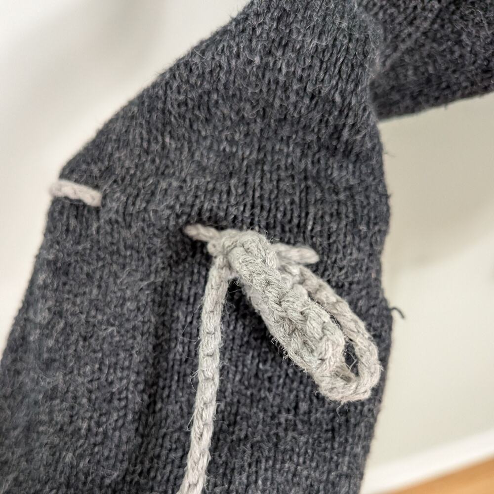 Y2k No Boundaries Sweater S Gray Multi Floral Emb… - image 8